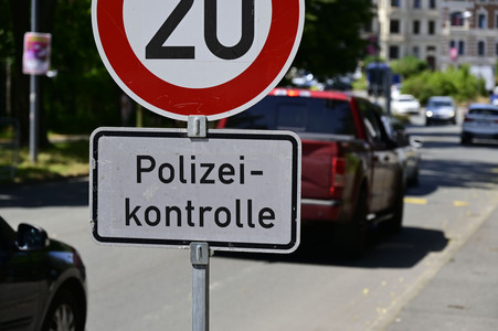 Grenzkontrollen an der deutsch-polnischen Grenze in Görlitz