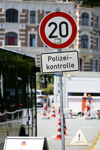 Grenzkontrollen an der deutsch-polnischen Grenze in Görlitz