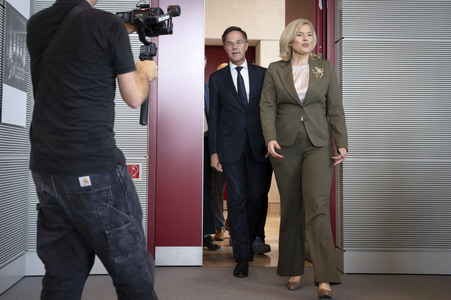 Bundestagspräsidentin Julia Klöckner und NATO-Generalsekretär Mark Rutte in Berlin