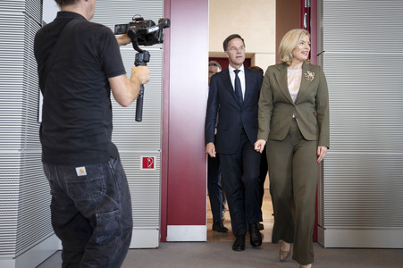 Bundestagspräsidentin Julia Klöckner und NATO-Generalsekretär Mark Rutte in Berlin