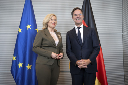 Bundestagspräsidentin Julia Klöckner und NATO-Generalsekretär Mark Rutte in Berlin