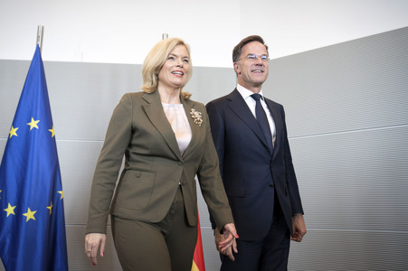 Bundestagspräsidentin Julia Klöckner und NATO-Generalsekretär Mark Rutte in Berlin