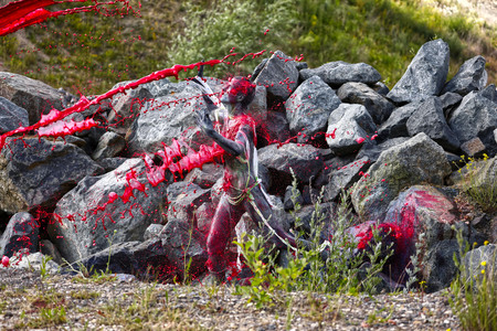 NATURE ART: Black Stones Bodypainting