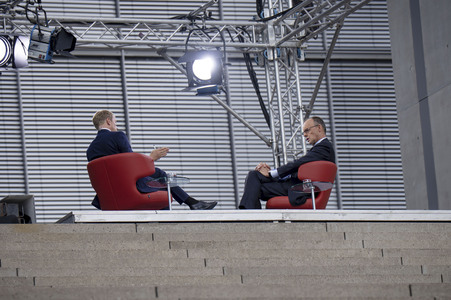 ARD-Sommerinterview mit Friedrich Merz in Berlin