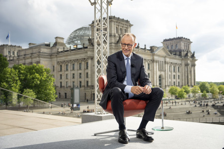 ARD-Sommerinterview mit Friedrich Merz in Berlin