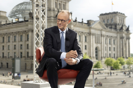 ARD-Sommerinterview mit Friedrich Merz in Berlin