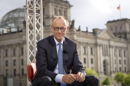 ARD-Sommerinterview mit Friedrich Merz in Berlin