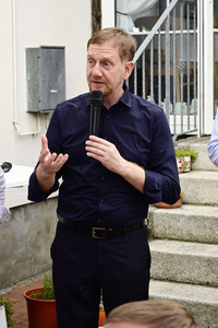 Veranstaltung der CDU 'Kretschmer grillt' in Markersdorf