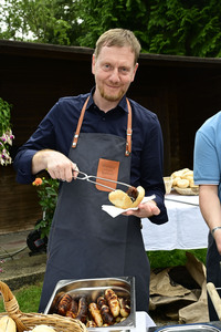 Veranstaltung der CDU 'Kretschmer grillt' in Markersdorf