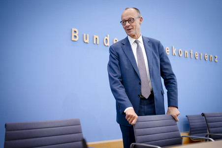 Bundespressekonferenz 'Aktuelle Themen der Innen- und Außenpolitik' in Berlin