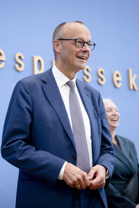 Bundespressekonferenz 'Aktuelle Themen der Innen- und Außenpolitik' in Berlin