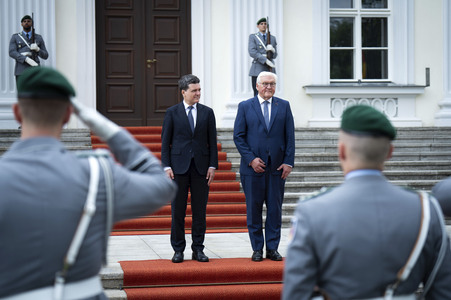 Empfang des Präsidenten von Rumänien im Schloss Bellevue in Berlin