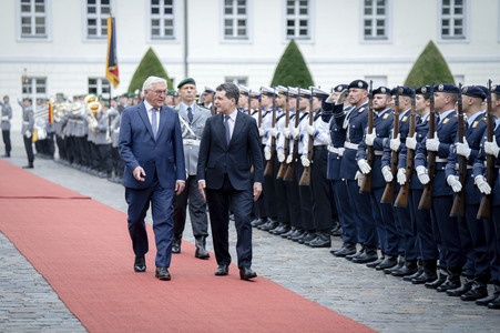 Empfang des Präsidenten von Rumänien im Schloss Bellevue in Berlin