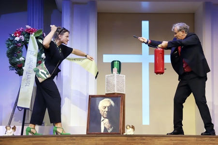 Theaterprobe 'Kalter weißer Mann' in Hamburg