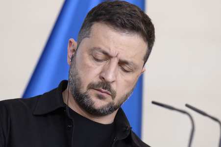 Pressestatement von Selenskyj und Merz in Berlin