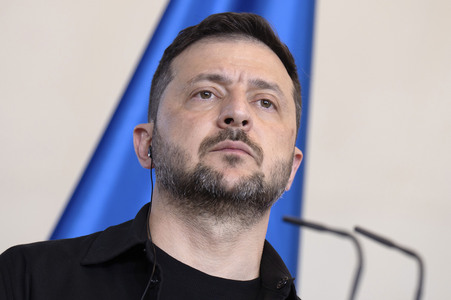 Pressestatement von Selenskyj und Merz in Berlin