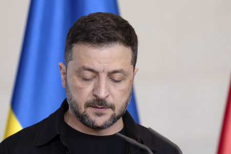 Pressestatement von Selenskyj und Merz in Berlin