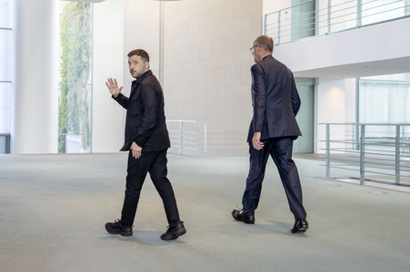 Pressestatement von Selenskyj und Merz in Berlin