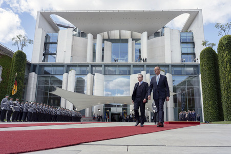 Empfang des Premierministers von Belgien in Berlin