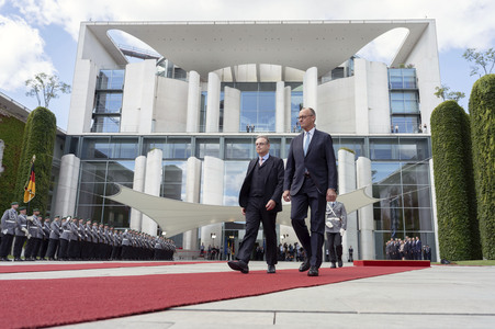 Empfang des Premierministers von Belgien in Berlin