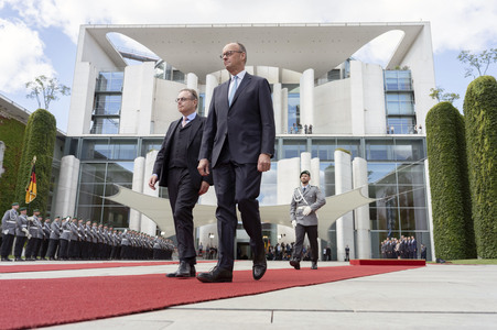 Empfang des Premierministers von Belgien in Berlin