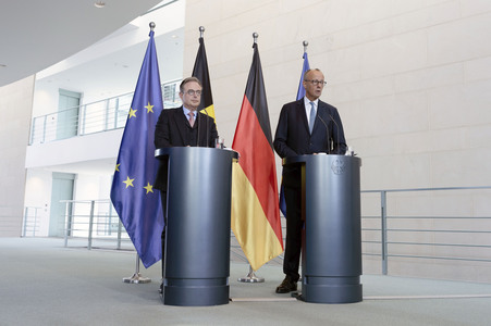 Empfang des Premierministers von Belgien in Berlin
