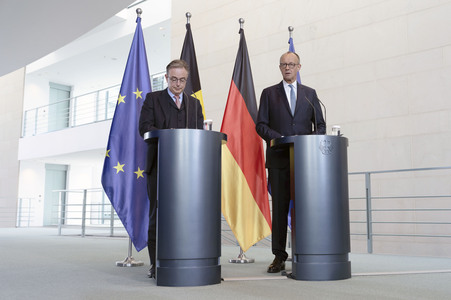 Empfang des Premierministers von Belgien in Berlin