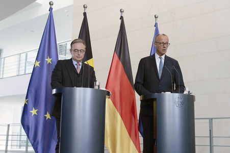 Empfang des Premierministers von Belgien in Berlin