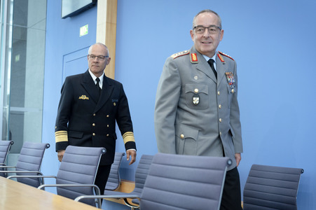 Bundespressekonferenz 'Quadriga 2025 - unter Führung der Deutschen Marine' in Berlin