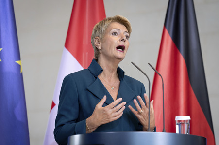 Empfang der Bundespräsidentin der Schweiz in Berlin