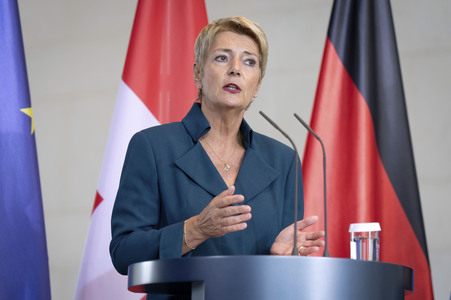 Empfang der Bundespräsidentin der Schweiz in Berlin