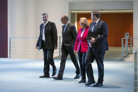 Pressekonferenz nach der Sitzung des Koalitionsausschusses in Berlin