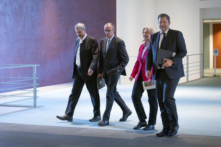 Pressekonferenz nach der Sitzung des Koalitionsausschusses in Berlin