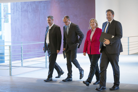 Pressekonferenz nach der Sitzung des Koalitionsausschusses in Berlin