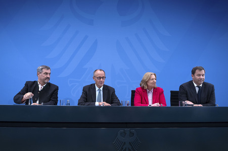 Pressekonferenz nach der Sitzung des Koalitionsausschusses in Berlin