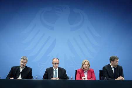 Pressekonferenz nach der Sitzung des Koalitionsausschusses in Berlin