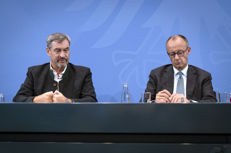Pressekonferenz nach der Sitzung des Koalitionsausschusses in Berlin