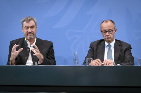 Pressekonferenz nach der Sitzung des Koalitionsausschusses in Berlin