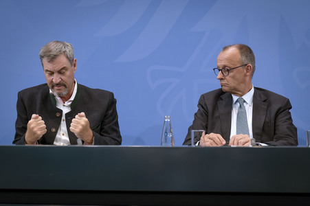 Pressekonferenz nach der Sitzung des Koalitionsausschusses in Berlin