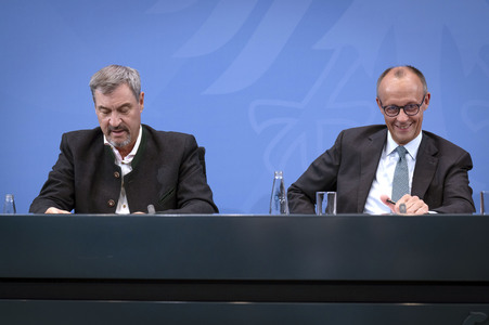 Pressekonferenz nach der Sitzung des Koalitionsausschusses in Berlin