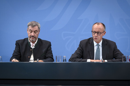 Pressekonferenz nach der Sitzung des Koalitionsausschusses in Berlin