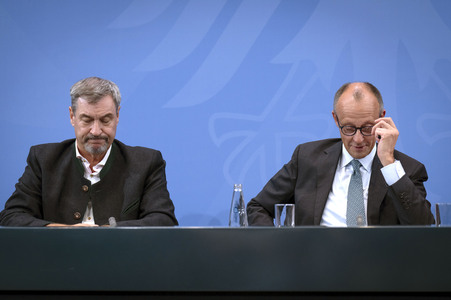 Pressekonferenz nach der Sitzung des Koalitionsausschusses in Berlin