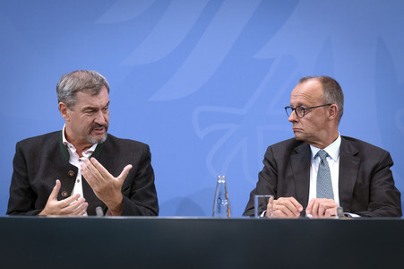 Pressekonferenz nach der Sitzung des Koalitionsausschusses in Berlin