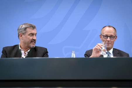 Pressekonferenz nach der Sitzung des Koalitionsausschusses in Berlin