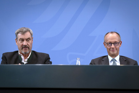 Pressekonferenz nach der Sitzung des Koalitionsausschusses in Berlin