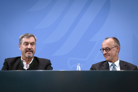 Pressekonferenz nach der Sitzung des Koalitionsausschusses in Berlin