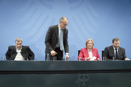 Pressekonferenz nach der Sitzung des Koalitionsausschusses in Berlin