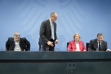 Pressekonferenz nach der Sitzung des Koalitionsausschusses in Berlin