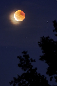 Mondfinsternis mit Blutmond über Hannover
