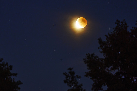 Mondfinsternis mit Blutmond über Hannover